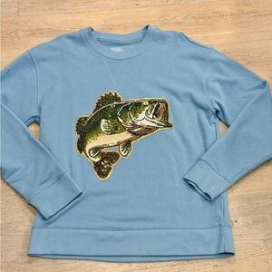 Time and Tru Light Blue Crewneck Sweatshirt